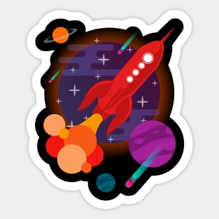 Spaceship Sticker